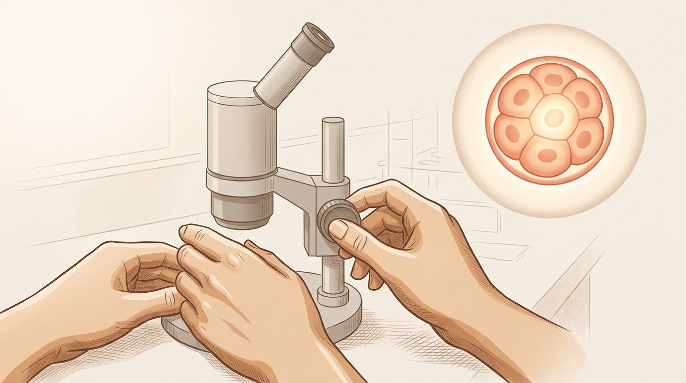Embryo under the microscope. — variant D