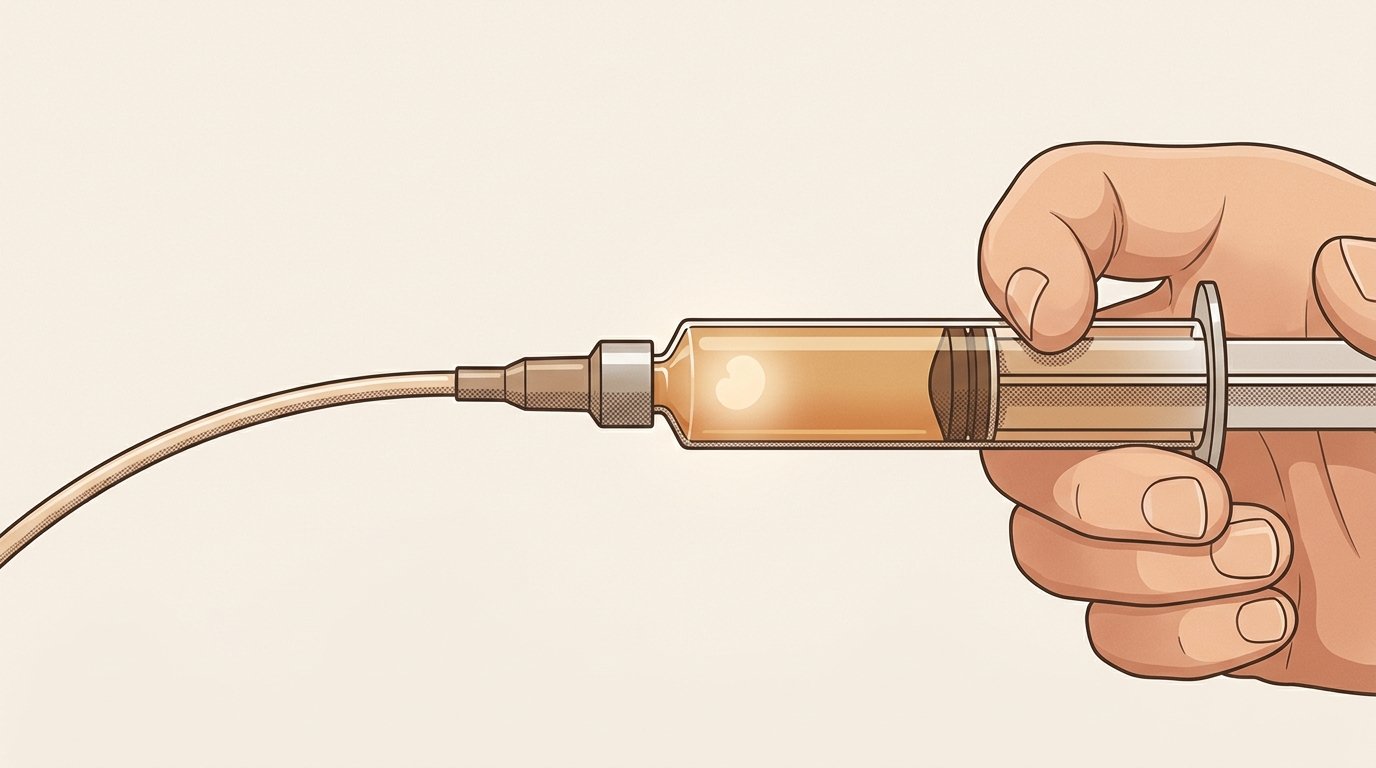 Drawing the embryo into the catheter. — variant B