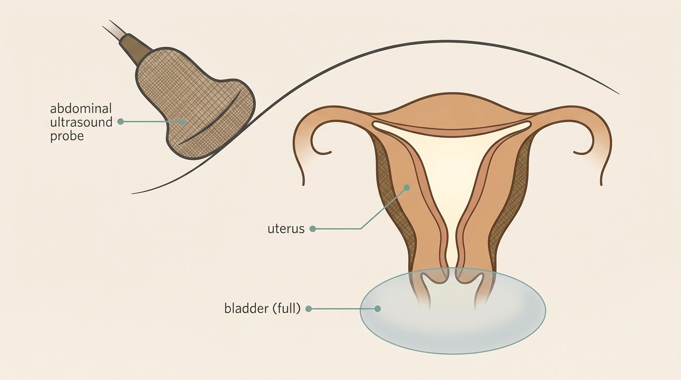 Full bladder + ultrasound. — variant B