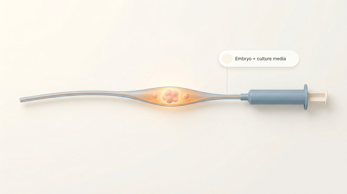 Embryo enters the catheter. — variant B