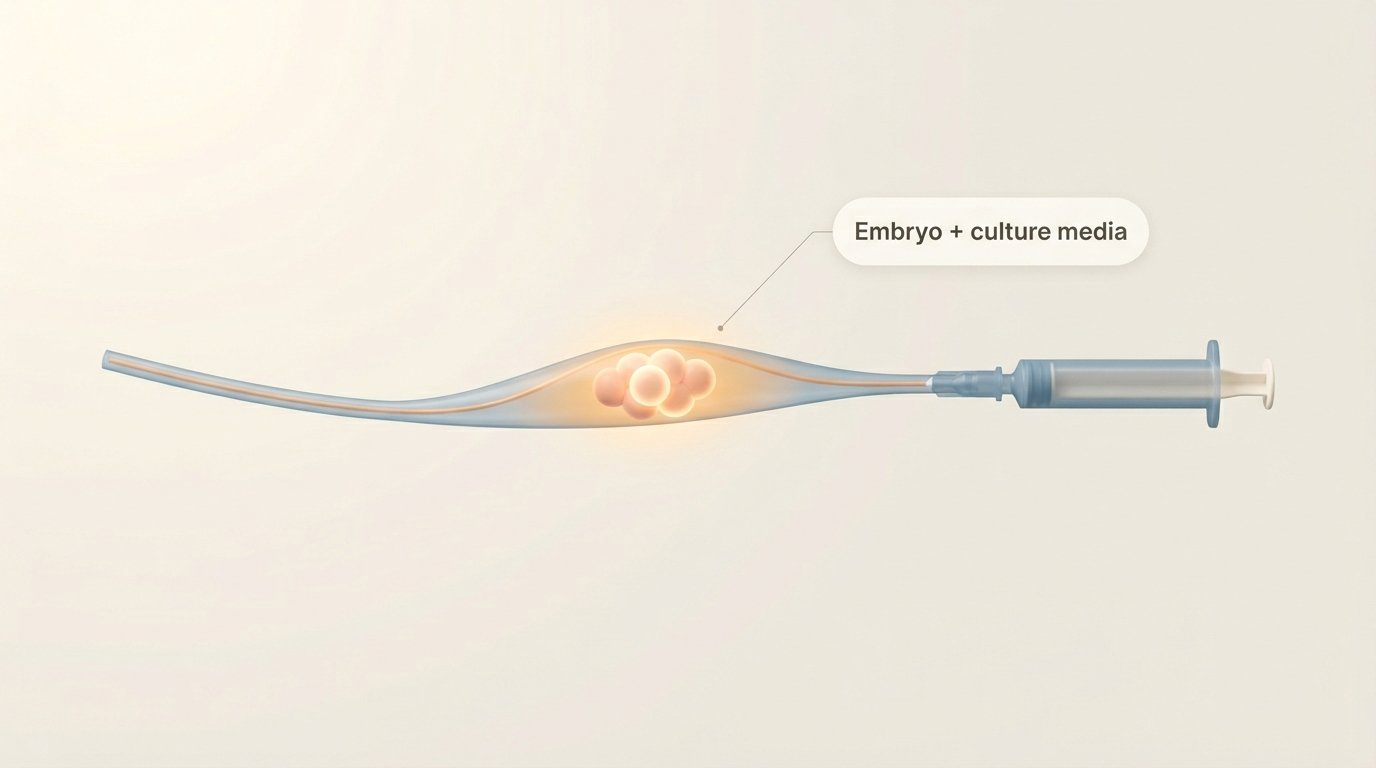 Embryo enters the catheter. — variant D