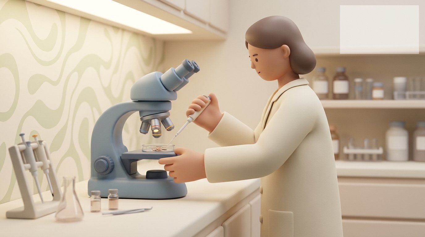 The embryologist, prepared. — variant A