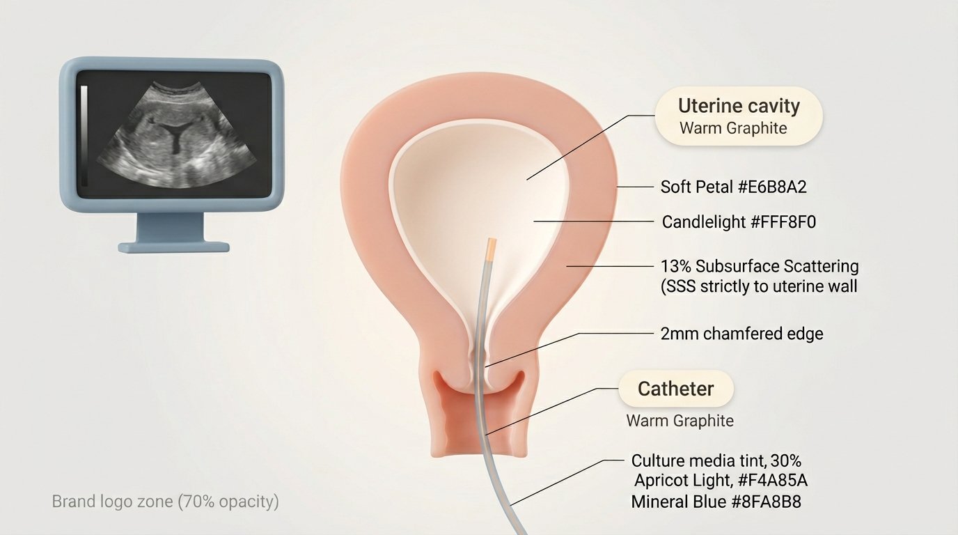 The catheter threads — anatomical centerpiece. — variant D