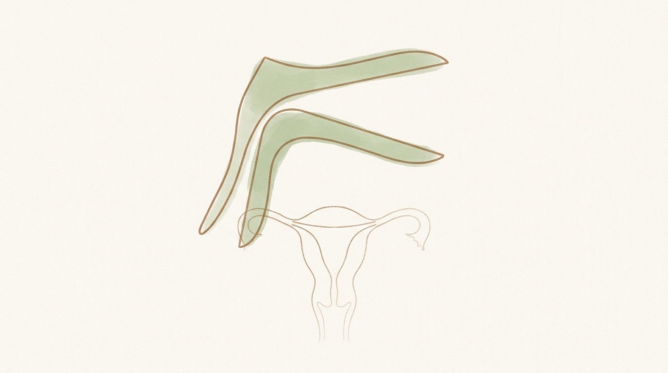 Threshold — speculum, uterus emerging. — variant C