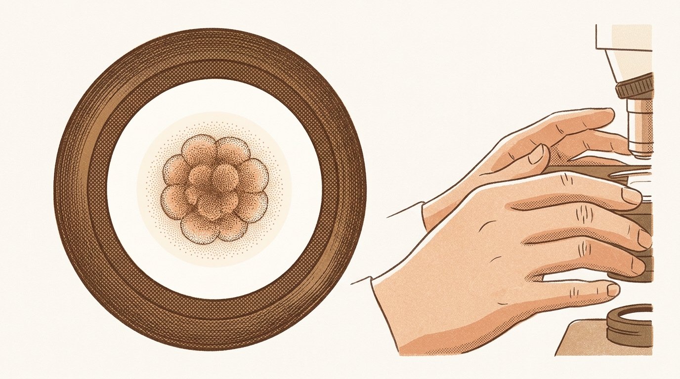 Embryo under microscope. — variant D